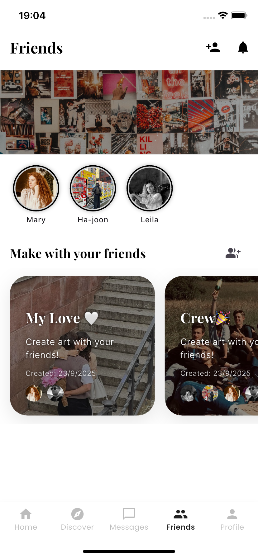 Collago Friends Screen